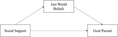 The relationship between social support and goal pursuit among Chinese college students: The mediating role of just-world beliefs